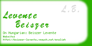 levente beiszer business card